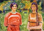 Edvard Munch  - Bilder Gemälde - Two Sisters