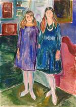 Edvard Munch  - Bilder Gemälde - Two Teenagers