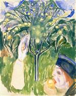 Edvard Munch  - Bilder Gemälde - Two Women in the Garden