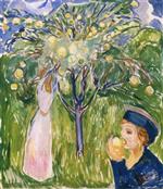 Edvard Munch  - Bilder Gemälde - Two Women in the Garden