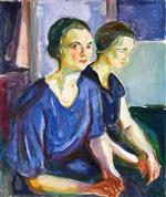 Edvard Munch  - Bilder Gemälde - Two Women, Seated