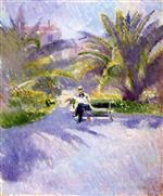 Edvard Munch  - Bilder Gemälde - Under the Palm Trees in Nice
