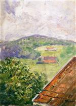 Edvard Munch  - Bilder Gemälde - View from Hauketo