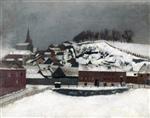 Edvard Munch  - Bilder Gemälde - View from Vossveien 7 towards Bergfjerdingen