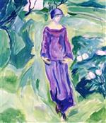 Edvard Munch  - Bilder Gemälde - Walking in the Garden