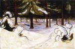 Edvard Munch  - Bilder Gemälde - Winter in Kragerø