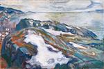 Edvard Munch  - Bilder Gemälde - Winter Landscape