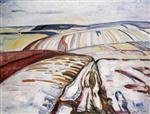 Edvard Munch  - Bilder Gemälde - Winter Landscape, Elgersburg