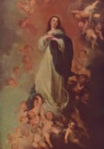 Bartolome Esteban Perez Murillo - Bilder Gemälde - Erscheinung der unbefleckten Maria