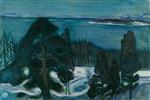 Edvard Munch  - Bilder Gemälde - Winter Night