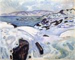 Edvard Munch  - Bilder Gemälde - Winter on the Coast
