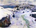 Edvard Munch  - Bilder Gemälde - Winter on the Coast