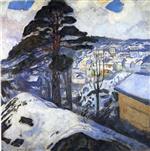 Edvard Munch  - Bilder Gemälde - Winter, Kragero