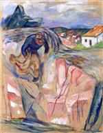Edvard Munch  - Bilder Gemälde - Woman Hurrying Downwards