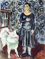 Edvard Munch  - Bilder Gemälde - Woman with Samoyed