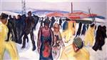 Edvard Munch  - Bilder Gemälde - Workers Returning Home