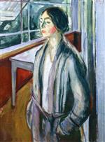 Edvard Munch  - Bilder Gemälde - Young Woman on the Veranda