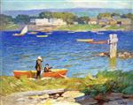 Edward Henry Potthast - Bilder Gemälde - A Day's Fishing