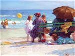 Edward Henry Potthast - Bilder Gemälde - A Family Outing