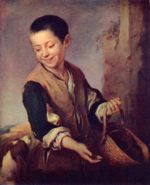 Bartolome Esteban Perez Murillo - Peintures - Petit garçon et chien