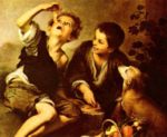 Bartolome Esteban Perez Murillo - Peintures - Mangeurs de gâteau