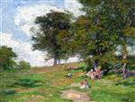 Edward Henry Potthast - Bilder Gemälde - A Symphony in Green