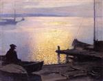 Edward Henry Potthast - Bilder Gemälde - Along the Mystic River