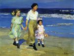 Edward Henry Potthast - Bilder Gemälde - Along the Shore