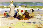 Edward Henry Potthast - Bilder Gemälde - At the Beach