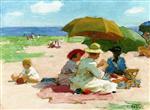 Edward Henry Potthast - Bilder Gemälde - At the Beach