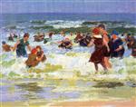 Edward Henry Potthast - Bilder Gemälde - At the Beach