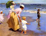 Edward Henry Potthast - Bilder Gemälde - At the Beach