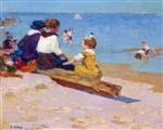 Edward Henry Potthast - Bilder Gemälde - At the Beach-3