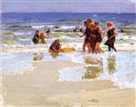 Edward Henry Potthast - Bilder Gemälde - At the Seashore