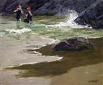 Bild:Bathers by a Rocky Coast