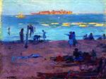 Edward Henry Potthast  - Bilder Gemälde - Beach Scene