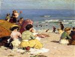 Edward Henry Potthast  - Bilder Gemälde - Beach Scene-2