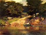 Edward Henry Potthast  - Bilder Gemälde - Boating in Central Park