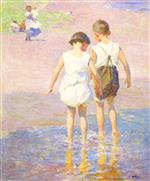 Edward Henry Potthast  - Bilder Gemälde - Brother and Sister