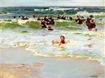 Edward Henry Potthast  - Bilder Gemälde - Child in Surf