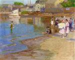 Edward Henry Potthast  - Bilder Gemälde - Children Playing at the Beach