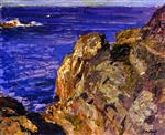 Edward Henry Potthast  - Bilder Gemälde - Cliff to the Ocean