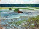 Edward Henry Potthast  - Bilder Gemälde - Crossing the River