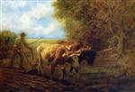 Edward Henry Potthast  - Bilder Gemälde - Fall Plowing