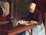 Edward Henry Potthast  - Bilder Gemälde - French Woman Reading