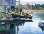 Edward Henry Potthast  - Bilder Gemälde - Gloucester Bay and Dock