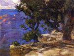 Edward Henry Potthast  - Bilder Gemälde - Grand Canyon Trees and Rocks