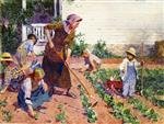 Edward Henry Potthast  - Bilder Gemälde - In the Garden