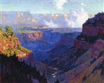 Edward Henry Potthast  - Bilder Gemälde - Looking across the Grand Canyon