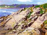 Edward Henry Potthast  - Bilder Gemälde - Looking Out to Sea, The Coast of Maine
